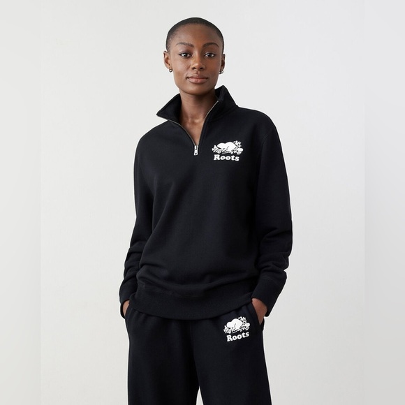 Roots Sweaters - Roots Original Half Zip Polo Sweatshirt
